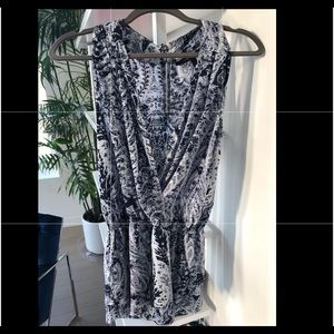 xxs BCBG blue floral romper